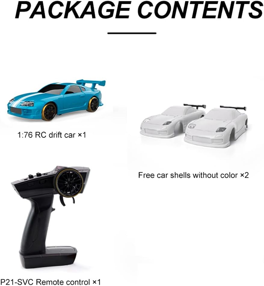 Turbo Racing 1:76 Mini Drift RC Car (Blue Sports)