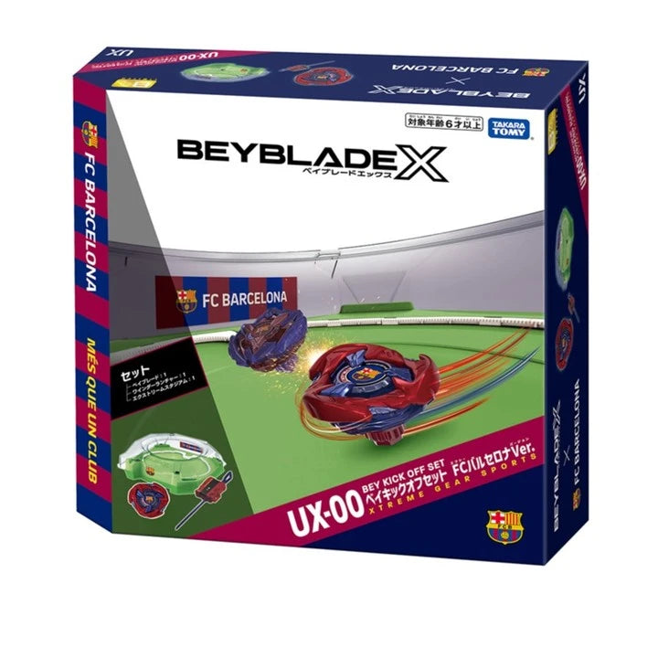 新品未開封(箱破損)Beyblade X UX-00 FC Barcelona Takara Tomy Beyblade X UX-00 Bey Kick Off Set FC Barcelona