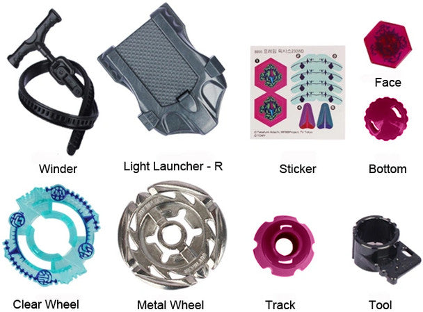 Flame Byxis 230WD Metal Masters Beyblade Starter BB-95- Without launcher