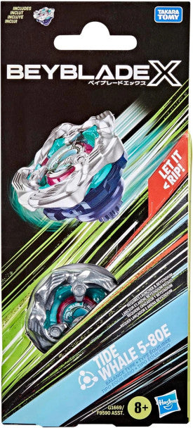 HASBRO Beyblade X Tide Whale Wave 5-80E + Ridge Triceratops 9-80GN