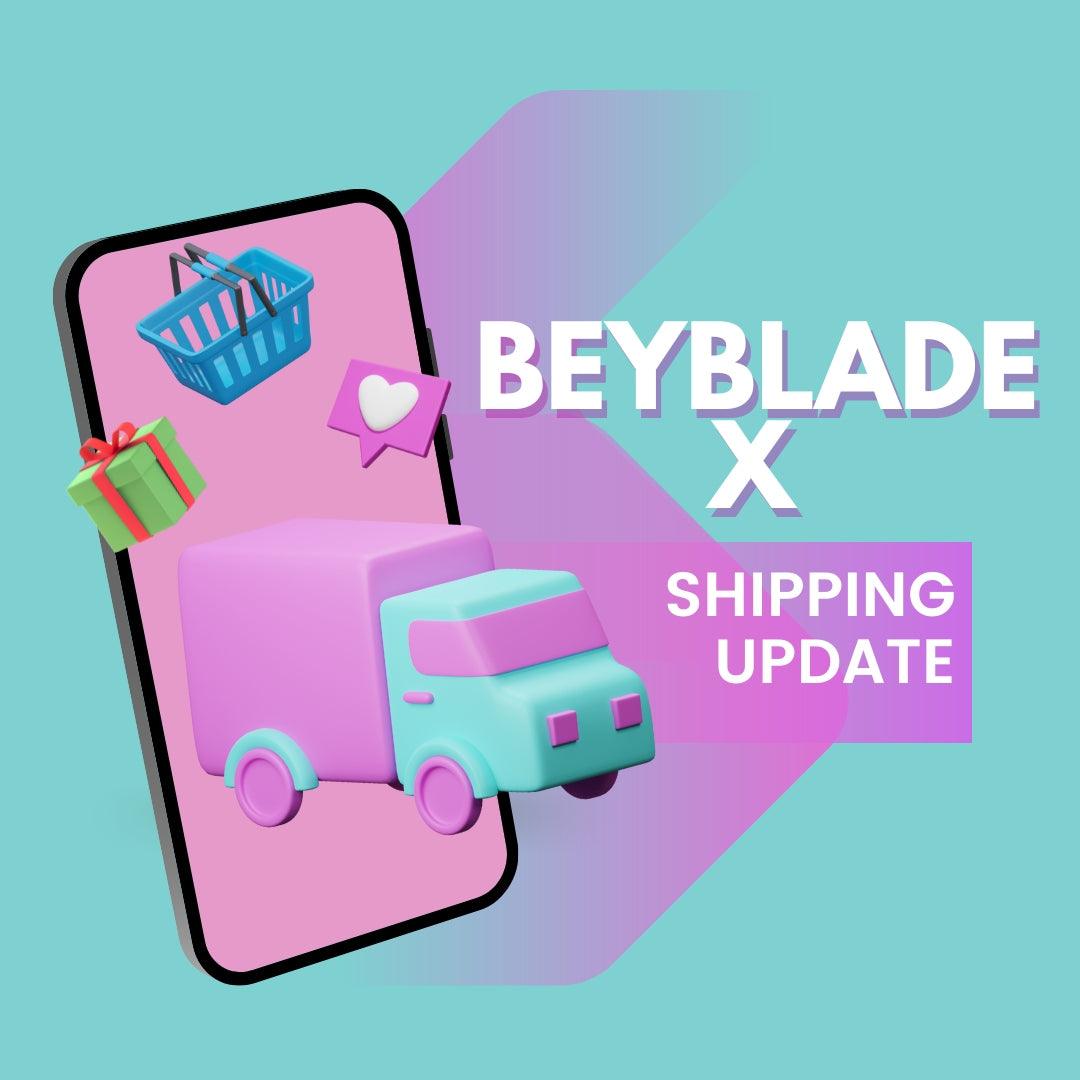 Beyblade X shipping details from Malloftoys.com