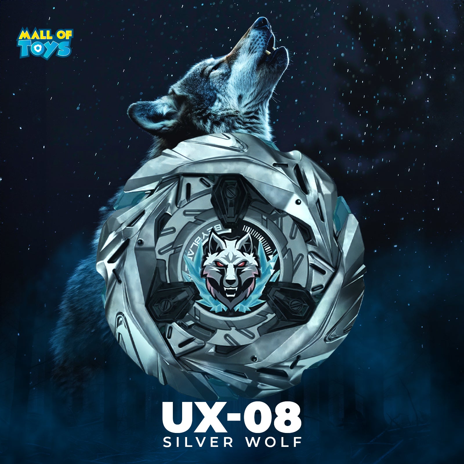 Experience the Power of Beyblade X UX-08 Silver Wolf 3-80FB Starter in High-Speed Battles