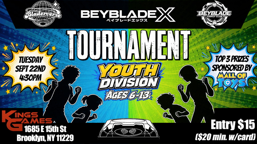 <!--td {border: 1px solid #cccccc;}br {mso-data-placement:same-cell;}-->Beyblade Family Club- Youth Division