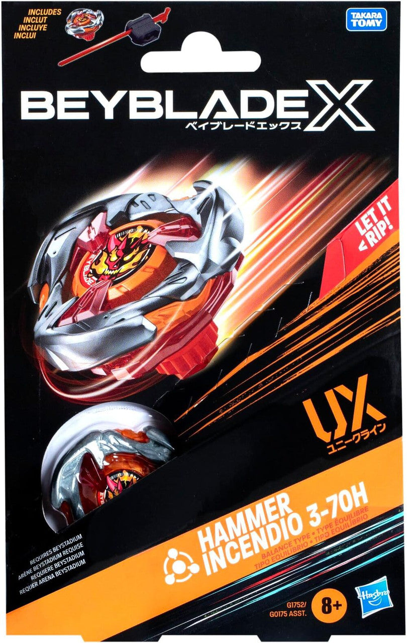 HASBRO Hells Hammer Incendio 3-70H Beyblade X Starter