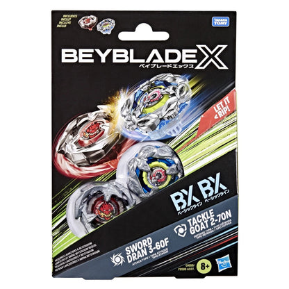 HASBRO Tackle Goat & Sword Dran Beyblade X Dual Pack G1688