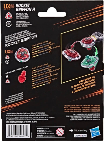 [Pre-Order] HASBRO Rocket Bullet Griffon H Beyblade X Starter