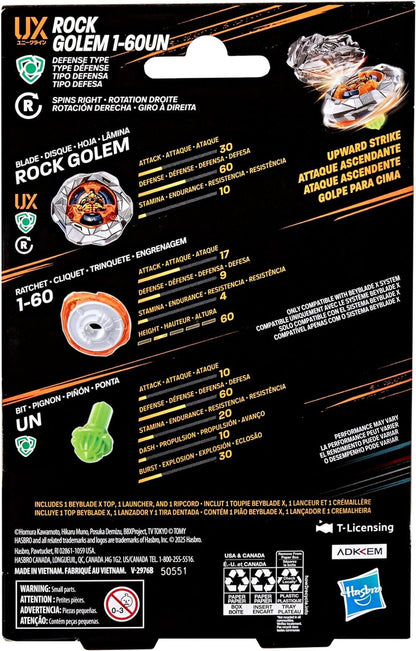 HASBRO Rock Golem 1-60UN Beyblade X Starter UX-13