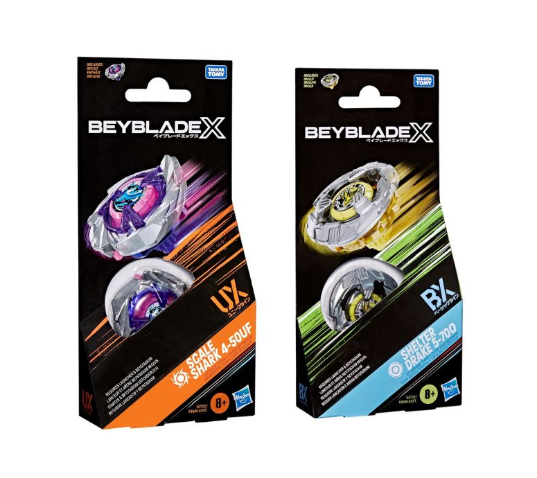 Hasbro Beyblade X Scale Shark 4-50UF + Shelter Drake 5-70O (Bundle)