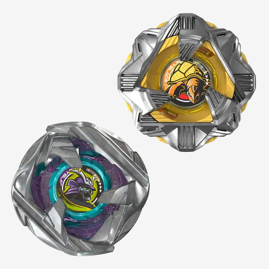 Hasbro Beyblade X Calibur Samurai 6-70M BX & Obsidian Shell 3-85S BX Dual Pack Set