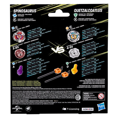 Hasbro Beyblade X Jurassic World 2-Pack: Spinosaurus Quetzalcoatlus
