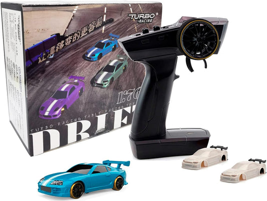 Turbo Racing 1:76 Mini Drift RC Car (Blue Sports)