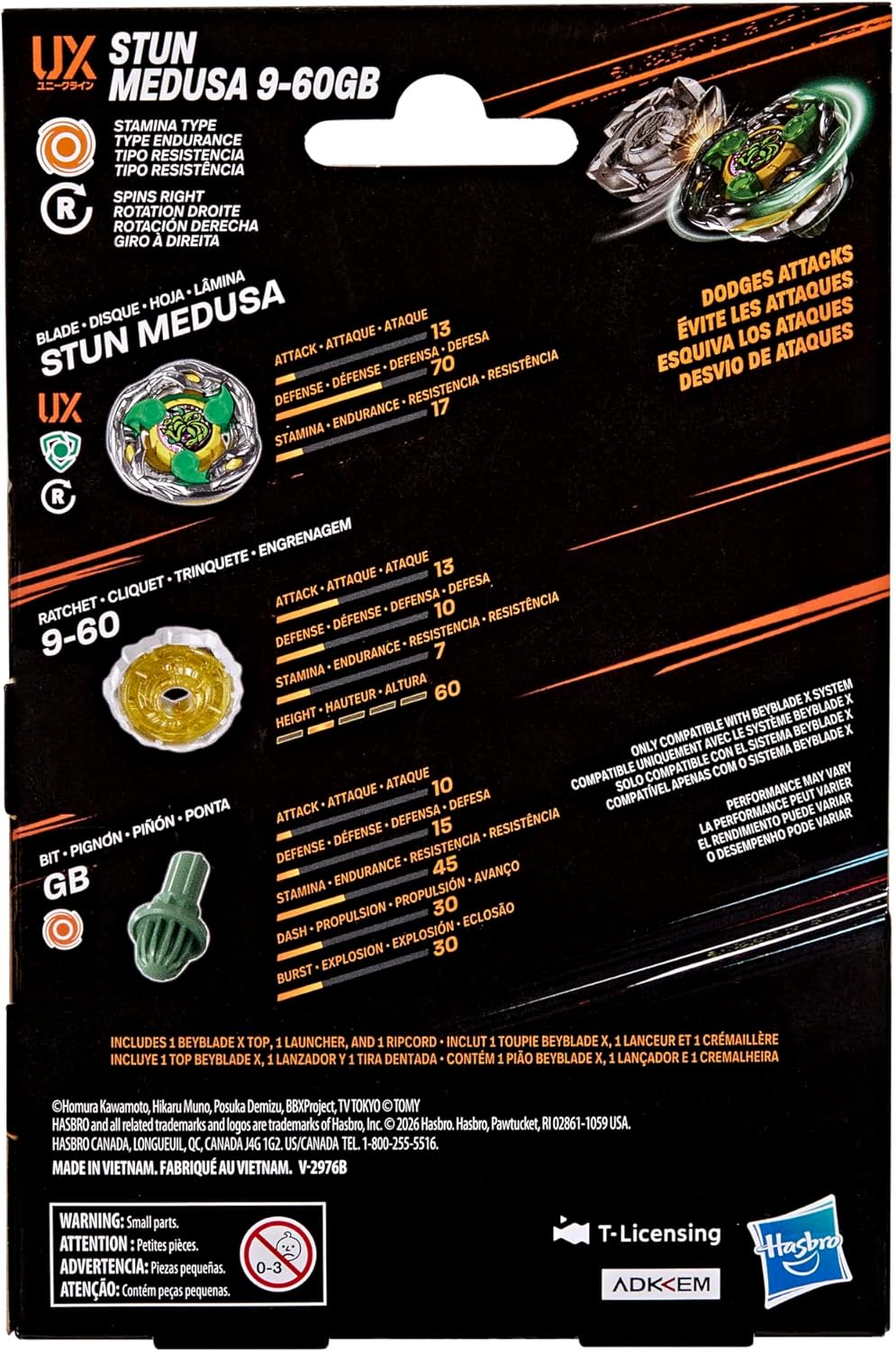 Hasbro Beyblade X Stun Medusa 9-60GB – Mall Of Toys