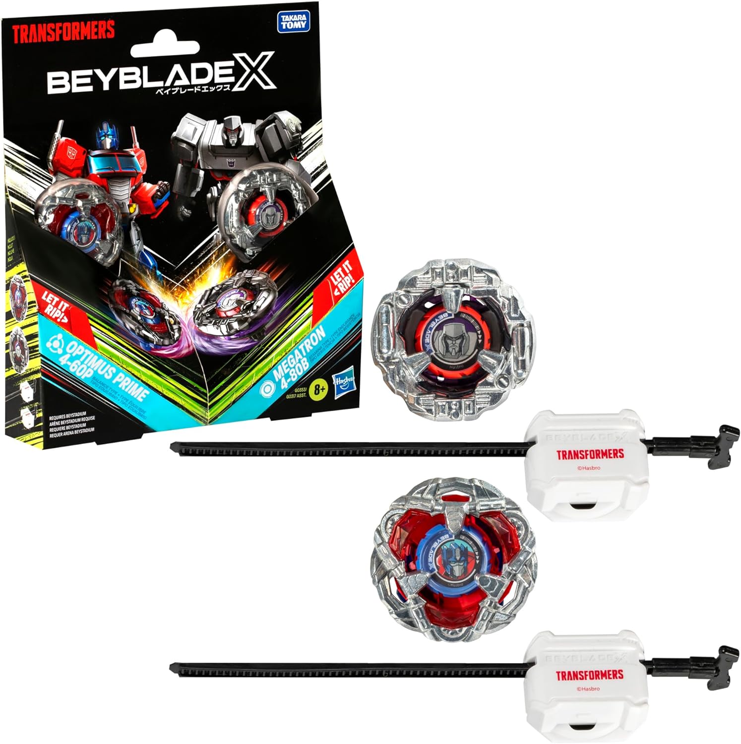 Beyblade X Transformers Collab Optimus Prime 4-60P vs. StarScream Multipack Set