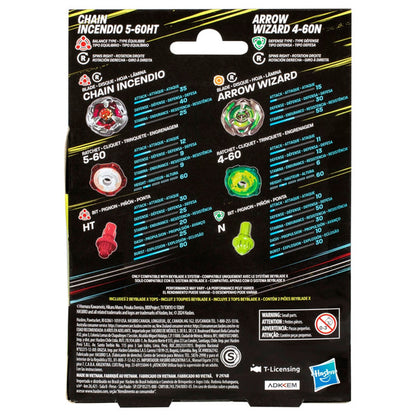 HASBRO Chain Incendio & Arrow Wizard Beyblade X Dual Pack