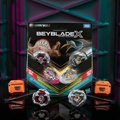 Hasbro Beyblade X Jurassic World 2-Pack: Spinosaurus Quetzalcoatlus