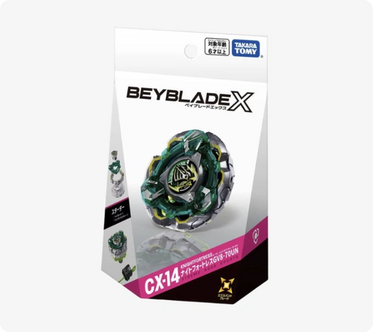 Beyblade X CX-14 Knightfortress GV-70UN packaging