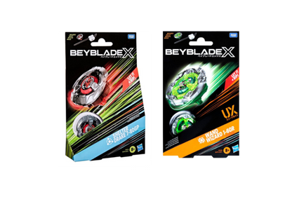 HASBRO Beyblade X Wizard Rod 1-60R & Shelter Drake 7-80GP Starter Bundle
