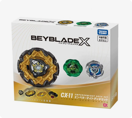 Takara Tomy Beyblade X CX-11 EmperorMight DECK SET