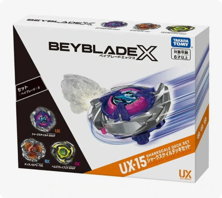 BeybladeX UX-15 シャークスケイル　Shark Scale Beyblade X UX-15 SharkScale Deck Set – Mall Of Toys