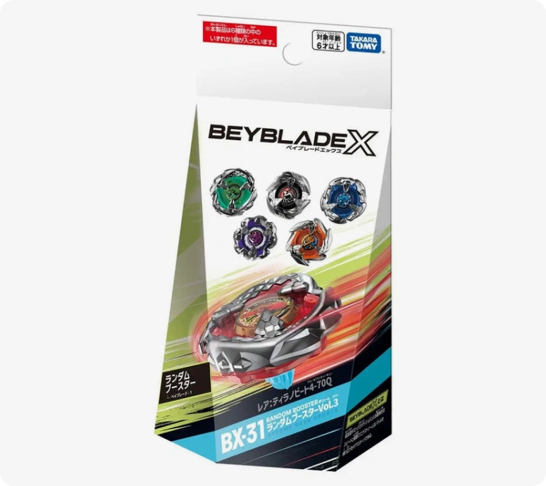 TAKARA TOMY Beyblade X BX-31 Random Booster Vol.3 TyrannoBeat 4-70Q