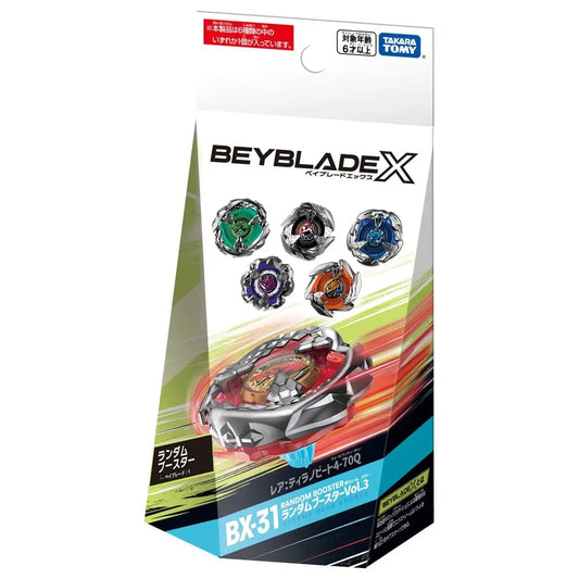 TAKARA TOMY Beyblade X BX-31 Random Booster Vol.3 TyrannoBeat 4-70Q full set packaging 