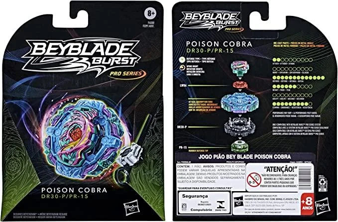 Beyblade Burst Pro Series Poison Cobra Spinning Top Starter Pack