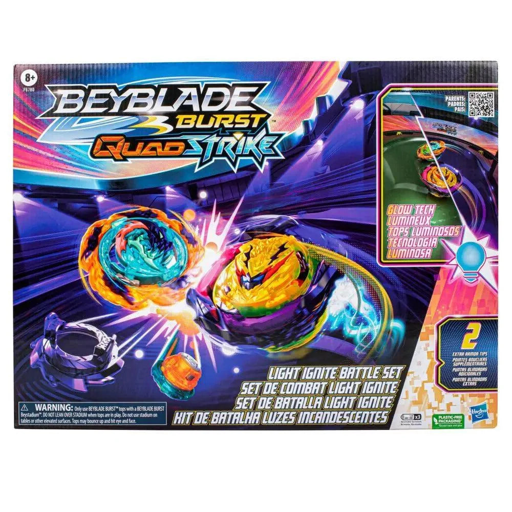 Beyblade Burst Quadstrike Light Ignite battle set front pic