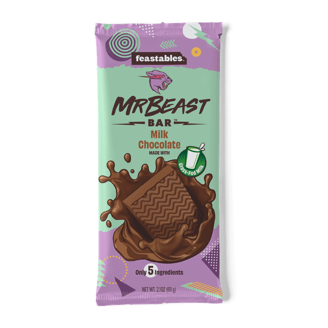 Feastables MrBeast Milk Chocolate Bar, 2.1 oz (60g), 1 Bar