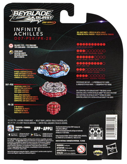 HASBRO Infinite Achilles Burst PRO SERIES Beyblade F7803