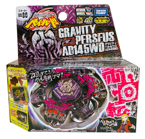 Gravity Perseus Destroyer AD145WD Metal Masters Beyblade Starter BB-80