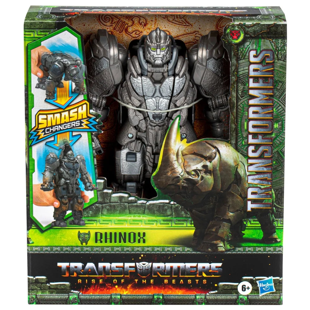 Transformers Toys Transformers: Rise of the Beasts Movie, Smash Changer Rhinox Action Figure - Ages 6 and up, 9-inch